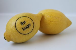 Zitrone mit Logo